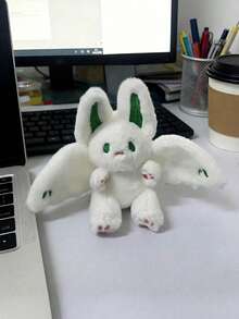 MINKOJA Cute Creative Flying White Rabbit Wings Bat Plush Toy, Durable Fabric, Rabbit Appearance With Wings, Suitable For Easter Gifts, Holiday Birthday, Party Gifts, Home Decoration Ornaments - Multicolor - View 12