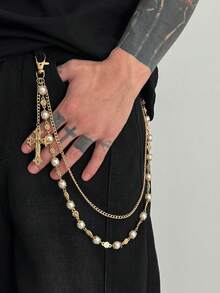 Vàng vàng chéo ngọc trai chuỗi eo