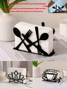 1pc European Wrought Iron Tissue Box Is Suitable For Home Decoration In Living Room, Bedroom, Study Room, Kitchen And Dining Room, And Can Also Be Used As A Desktop Tissue Box. A Variety Of Patterns To Choose From, - Multicolor - View 4