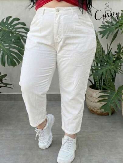 Pantalones pantalón mezclilla blanco jeans mujer dama curvy plus size tallas extra básico vaquero femenino vaqueros skinny fit bolsas bolsillos cintura alta pierna ajustada ajustados ceñidos strech versátil primavera verano casual diario urbano y2k aesthetic escuela trabajo ancho decorado vintage únicos confort día noche salida calle concierto festival música EDC bahidora vive latino