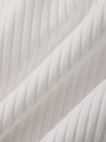 DAZY Women's Summer V-Neck Textured Fabric Fitted Camisole, Casual & Sexy - White - View 6
