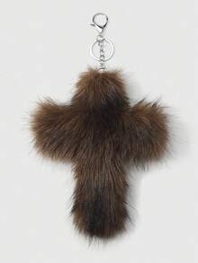 ROMWE J-Fashion 1 Y2k 复古甜美酷炫个性化时尚可爱高品质多色毛绒仿真渐变横向豹纹狐狸毛绒动物迷你尾巴 DIY 钥匙扣配件包包挂件，颜色随机，适合女孩和女士日常佩戴，节日礼物 - 均碼-3 - 查看 19