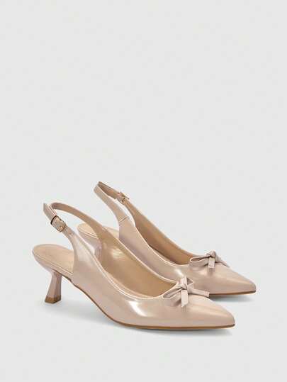 CUCCOO BIZCHIC Giày cao gót nữ, giày cao gót thanh lịch với nơ trang trí thời trang.