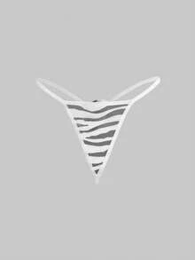 ROMWE Goth 3条哥特风毛绒网眼丁字裤 - 彩色 - 查看 8