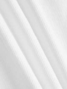 Tseoso 97%纯棉女士亨利领两件套，纽扣长袖T恤，白色 - 白色 - 查看 10