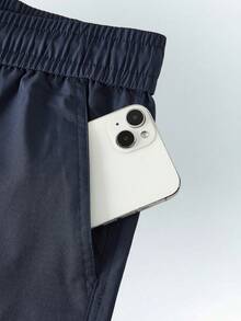 Driftmere 2 quần short thể thao nam màu trơn, thiết kế eo chun có dây rút, kiểu dáng đa năng dễ phối đồ, có thể giặt máy, cần thiết cho các hoạt động thể thao ngoài trời và chạy bộ mùa hè. - Nhiều màu - Xem 7