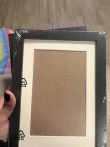 SHEIN Bộ 3 khung ảnh gỗ để bàn và treo tường, kích thước 10x15, 13x18, 15x20, 20x25 inch, thích hợp để trưng bày trên bàn hoặc treo tường, làm quà tặng kỷ niệm. - màu đen - Xem 1