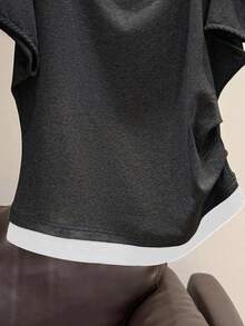 NostaNoir Camiseta Deportiva de Maternidad de Verano, de Manga Corta, Hombros Descubiertos, de Doble Uso, Ajustada, Transpirable, para Lactancia Postparto - Gris - Ver 4