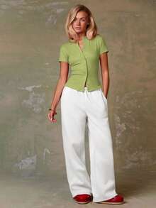 Athîral 女士休闲红色开衫 - 綠色 - 查看 4