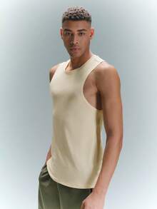 Driftmere Men's Fashionable Summer Casual Round Neck Versatile T-Shirt - Apricot - View 5