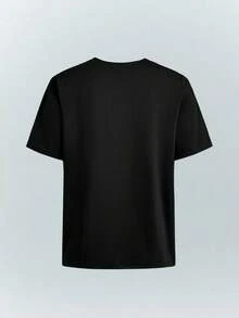 Driftmere 2 Peças Camiseta de Manga Curta Masculina, Camiseta Básica de Cor Contrastante, Estilo de Rua Casual com Listras e Retalhos, Lavável em Máquina, Adequada para Uso Diário, Transporte, Passeios de Lazer - Multicolorido - Visão 5