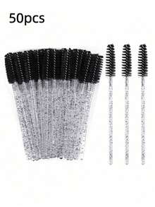 一次性睫毛膏刷头、散装睫毛膏刷、睫毛刷、化妆刷，适用于睫毛嫁接、眉毛修饰、化妆，价格实惠，可用于房间装饰、梳妆台、旅行、卧室、化妆配件、化妆品、化妆工具、廉价商品、礼品、女士礼品、圣诞礼物、赠品、旅行、便宜货、旅行必备品 - 粉色 - 查看 13