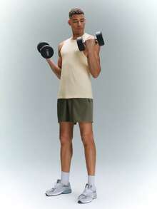 Driftmere Men's Fashionable Summer Casual Round Neck Versatile T-Shirt - Apricot - View 9