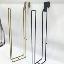2 PIEZAS/SET Estante para rollos de papel sin perforación, estante de almacenamiento para baño, estante de almacenamiento de pared para cocina, estante colgante para papel higiénico - Dorado - Ver 12
