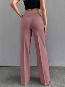 SHEIN Cottnline Beige Basic Pants, Fashionable Suitable For Summer - Pink - View 2