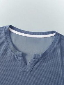 Driftmere 男士紋理面料短袖t恤 - 藏蓝色 - 查看 3