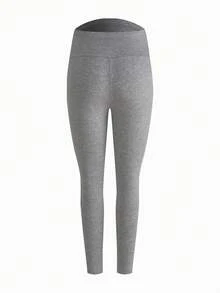 Modmama Leggings casuales de maternidad de unicolor con cintura ajustable - Multicolor - Ver 9