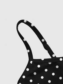 ROMWE Kawaii 波点可爱性感吊带背心和低腰喇叭裤两件套女装 - 白色 - 查看 3