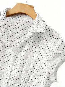 Uhlyne Uhlyne Đầm nữ cổ chữ V chấm bi dáng chữ A, kiểu dáng vintage, tay ngắn, tôn dáng cho mùa xuân/hè, phù hợp đi làm, hẹn hò, dự tiệc, Lễ Tạ ơn, Lễ tốt nghiệp, đám cưới, tiệc năm mới, thanh lịch, thời trang, đa năng, trang phục công sở cổ điển cho nữ, đầm cổ áo, đầm chấm bi, đầm kiểu Pháp, đầm trắng vintage, đầm chấm bi mùa hè, đầm trắng, đầm chấm bi trắng, đầm trắng dáng nhỏ, trang phục công sở cho nữ, quần áo công sở cho nữ. - trắng - Xem 6