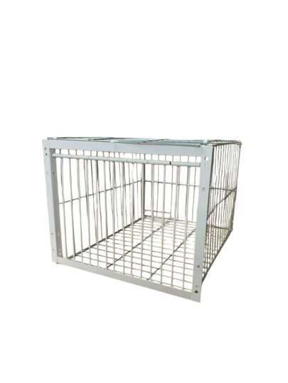 1 pieza Jaula de palomas de aleación resistente con puerta de cierre automático y sistema de bloqueo de , estructura de hierro duradera, jaula de pájaros rectangular resistente con ventilación, adecuada para palomas, loros, loros - Uso en interiores/exteriores, diseño fácil de limpiar