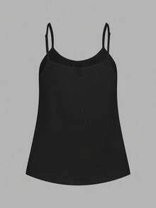 SHEIN EZwear 3件套女士褶皱宽松吊带背心，可调节肩带，适合春夏穿着 - 彩色 - 查看 8