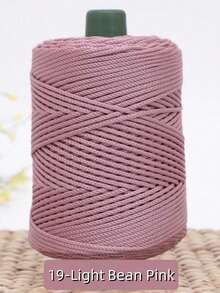 1 cuộn dây thừng xoắn bện nhiều màu, dây rỗng cho đồ thủ công DIY, túi thủ công, phụ kiện thắt lưng rút, dây sợi polypropylen trang trí, chỉ móc, chỉ túi móc tay, đệm, mũ, sợi polyamide màu trơn hiện đại DIY - Nhiều màu - Xem 28