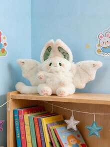 MINKOJA Cute Creative Flying White Rabbit Wings Bat Plush Toy, Durable Fabric, Rabbit Appearance With Wings, Suitable For Easter Gifts, Holiday Birthday, Party Gifts, Home Decoration Ornaments - Multicolor - View 6
