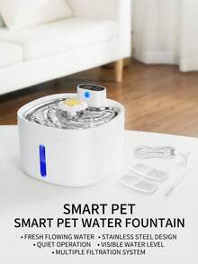 PETSIN Dispensador de agua automático inalámbrico para gatos - 88 onzas / 2.6 litros / 0.69 galones, con sensor de movimiento que detecta automáticamente el suministro de agua, ultra silencioso - Dispensador de agua para mascotas con batería - 2.6L - Ver 18
