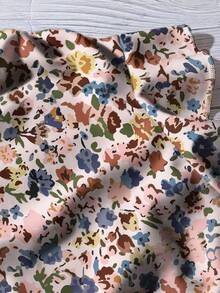 EMERY ROSE Plus Size Women Floral V-Neck Casual Versatile Daily Wear Shirt, Suitable For Summer - Multicolor - View 3