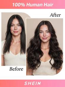 100% Real Human Hair Extensions 9PCS Invisible Straight Clip In Hair Extensions 14-24 Inch 148G Dark Brown Color Double Weft Clip Hair Extensions Remy Natural Human Hair - S2 - View 8