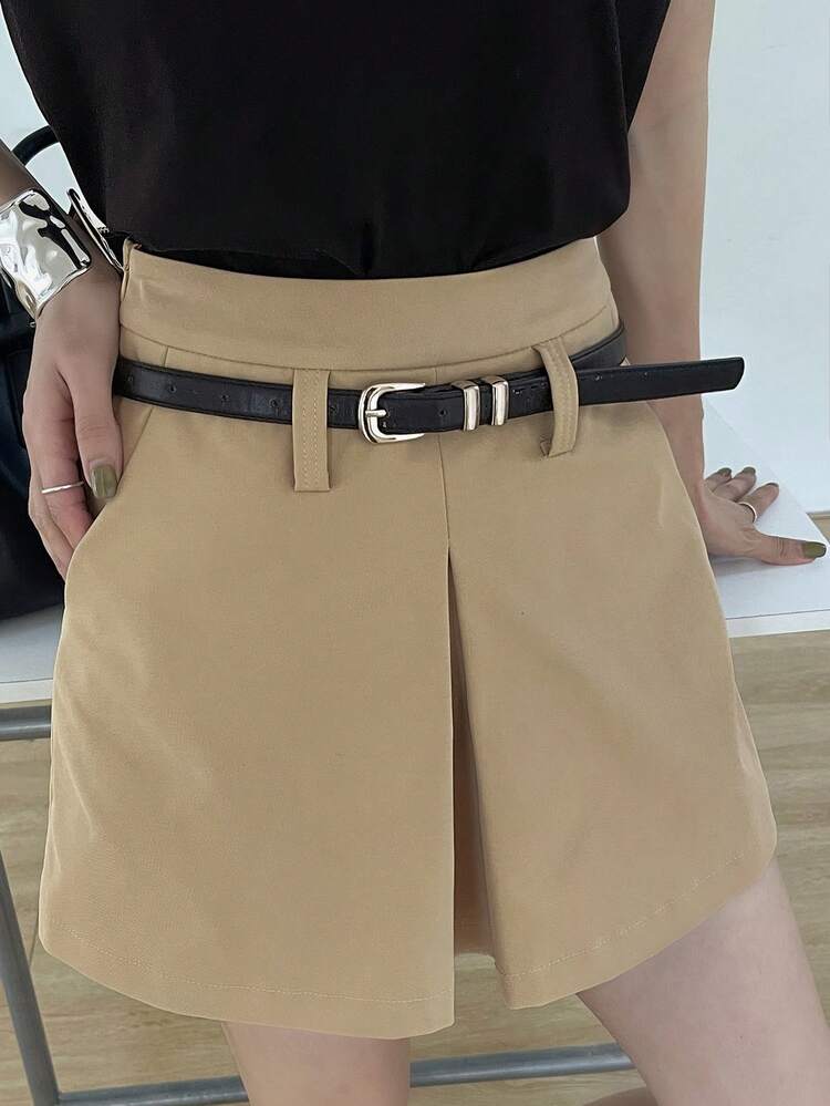 Women's Summer Folding Skirt Shorts, Loose Urban Casual Street Style Shorts