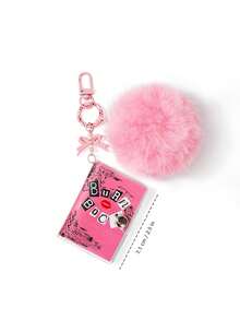 Mean Girls | SHEIN Mini Notebook Decorative Keychain, Bag Hanger - Pink - View 3