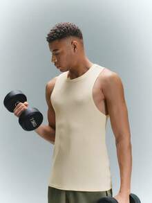 Driftmere Men's Fashionable Summer Casual Round Neck Versatile T-Shirt - Apricot - View 1