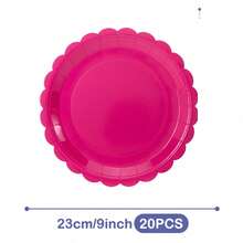 Bộ đĩa, khăn ăn và cốc dùng một lần màu hồng cánh sen, phục vụ 20 người. Bộ đồ dùng tiệc dùng một lần này (bao gồm đĩa, khăn ăn và cốc) rất phù hợp cho các bữa tiệc sinh nhật, đám cưới và dã ngoại gia đình. - Xem 7