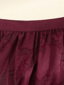 Modelyn 酒红色优雅女士半身裙 - 酒紅色 - 查看 5