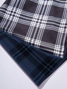 2 piezas/Set Pantalones de pijama para adolescentes, estampado clásico minimalista a cuadros, pantalones cómodos para estar en casa - Multicolor - Ver 5