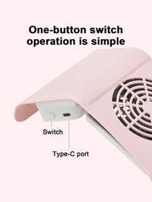 Teckwe Mini Nail Dust Collector With 2 Filter Bags, Compact & Portable, Suitable For Beginners, Ideal Gift For Christmas And Valentine's Day,USB Power Supply - Multicolor - View 3