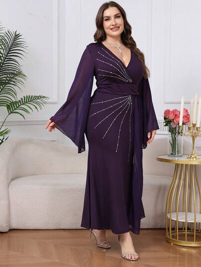 Reflora Plus Size Women Elegant Rhinestone Embellished Party Dress
Summer Dresses For Women,Summer Outfits For Women,Spring Dress Women,Easter Dress Women,Festival Dresses,Festival Outfits For Women,Elegant Dresses For Party, Elegant Party Dresses For Women,Beach Outfit For Women,Wedding Guest Dress For Women, Wedding Party Dress, Weddings & Events,Luxury Evening Dresses For Weddings, Bridesmaid Dress, Dress For Wedding Guest, Graduation Dress For Women, Graduation Outfit For Mother,Graduation Ceremony,Going Out,Prom Dresses, Ball Gown,Birthday Outfits For Women, Birthday Dresses For Women,Elegant Dresses For Women,Elegant Dresses For Party, Elegant Dresses For Ladies,Elegant Long Dress,Casual Long Dress,Holiday Outfits For Women, Summer Holiday Outfits,Vacation Dresses,Luxury Evening Dresses For Women,Luxury Evening Dresses For Weddings, Formal Dresses For Women,Mother Of Groom Dress,Teal Dress Plus Size