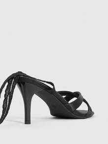 CUCCOO SZL Sandalias de tacón para mujer - Negro - Ver 4