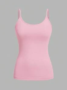 SHEIN EZwear 4件套休闲简约吊带背心，适合夏季穿着 - 彩色 - 查看 6