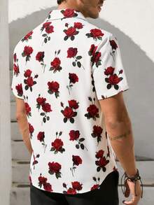 VIVINTIMO 男士度假风浪漫玫瑰花卉衬衫 - 彩色 - 查看 2