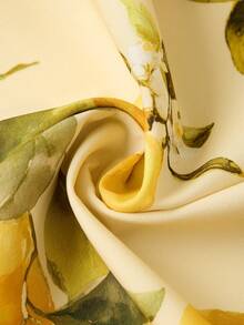 Ellevyn 柠檬印花褶皱短袖连衣裙 - 黃色 - 查看 4