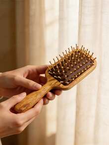 Madebyblanc 1个气垫按摩顺发梳，天然木纹，女士家用礼物，母亲节礼物，新款中式发梳，头皮按摩 - 彩色 - 查看 11