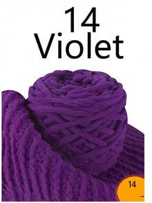 1pc Chunky Chenille Yarn For Knitting, Christmas Handmade DIY Gift Set ,1 Ply Jumbo Ice Yarn Bulk 100g Skeins, Soft DIY Crochet Thread For Blankets, Slippers, Hats, Scarves Handmade Craft Supplies - multicolor - View 19