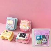 1/4pcs Stress Relief Memo Pad, Cute Dessert & Beverage Game Series Mini Notebook With Hanging Decoration, Adorable Portable Design, Office/School Student Gift, Back To School Supplies - Multicolor - View 24