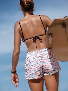 Swim SPRTY Women's Random Print Casual Beach Pants, Summer - Multicolor - View 2