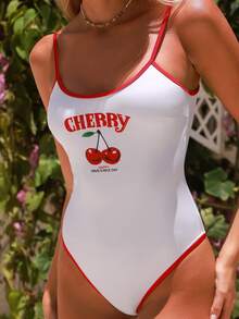 Swim Mod 女士可爱印花连体度假休闲泳衣 - 彩色 - 查看 5