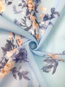 EMERY ROSE 女士编织优雅夏季长裙，适合度假 - 藍色 - 查看 5