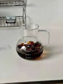 1 chiếc bình pha cà phê rót thủ công bằng thủy tinh borosilicate cao cấp chịu nhiệt, có tay cầm chống nhỏ giọt, bình thủy tinh trong suốt dùng trong gia đình có tay cầm. - Nhiều màu - Xem 9