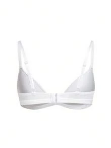 Ocili Women's Simple Solid Color Comfortable Wireless Bra - White - View 7